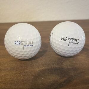 Pop Stroke Eat Putt Drink Collectible Golf Ball Bridgestone e6 + Tiger Woods